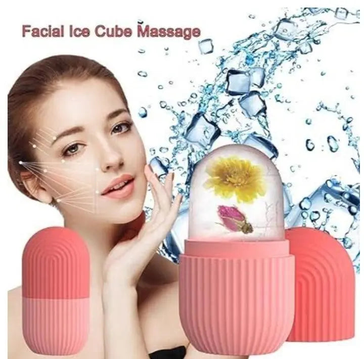 Silicone Ice Facial Roller Beauty Ice Roller For Face Eyes Neck Cryotherapy Natural Skin Enhancement ( Random Color ) HARIS MART