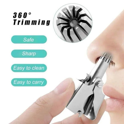 Manual Nose Hair Trimmer – Stainless Steel Precision Grooming Tool