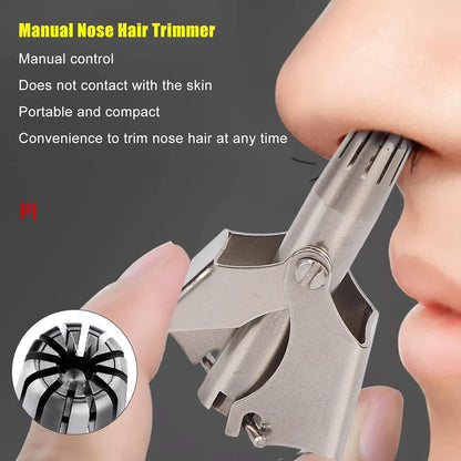 Manual Nose Hair Trimmer – Stainless Steel Precision Grooming Tool