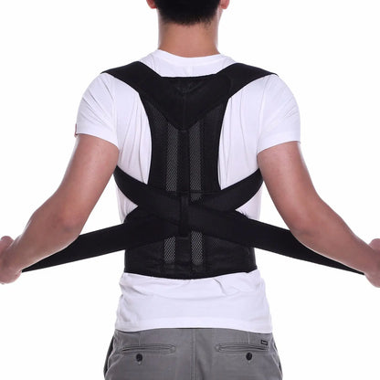 Adjustable Magnetic Posture Corrector Back Brace Support Belt for Upper Back Pain Relief – Standard Size HARIS MART